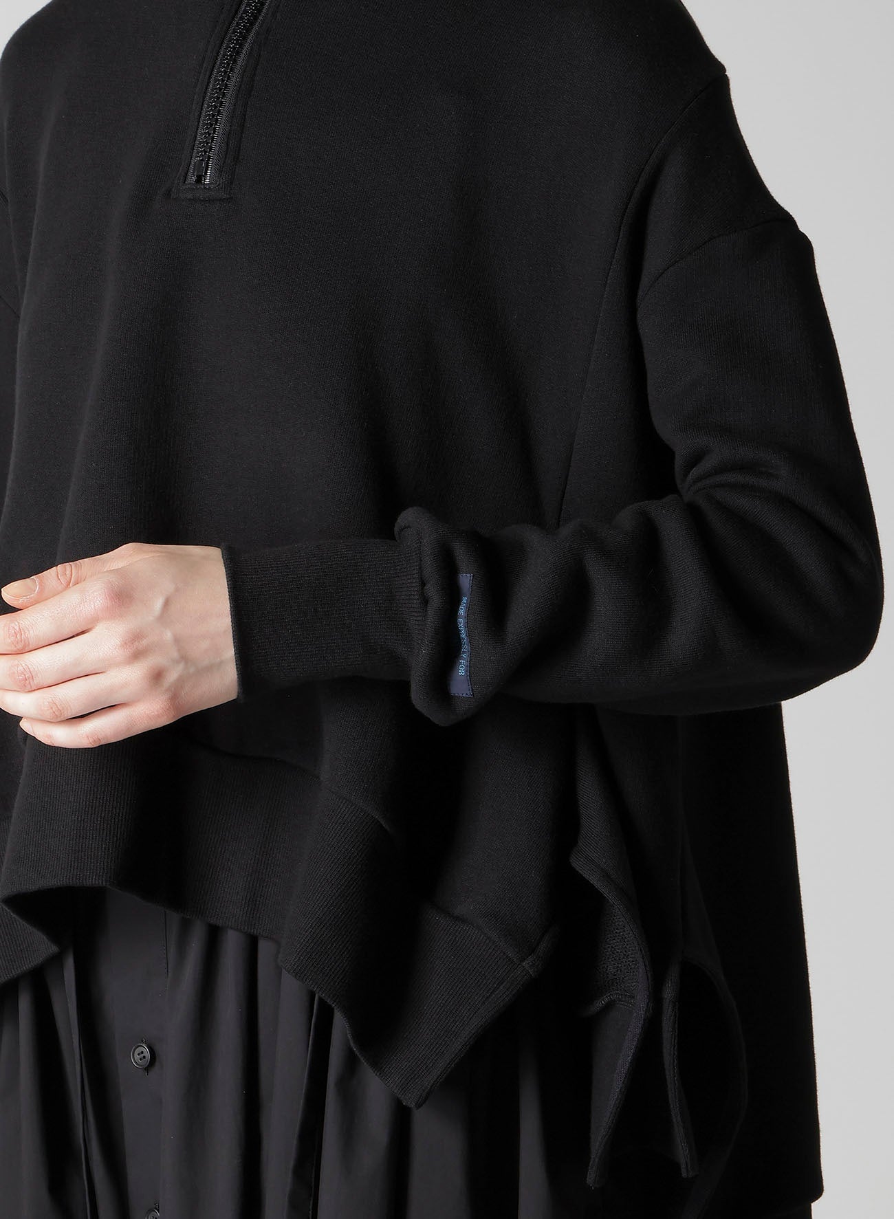 Liy/C FRENCH TERRY FLARED HALF-ZIP PULLOVER – THE SHOP YOHJI YAMAMOTO