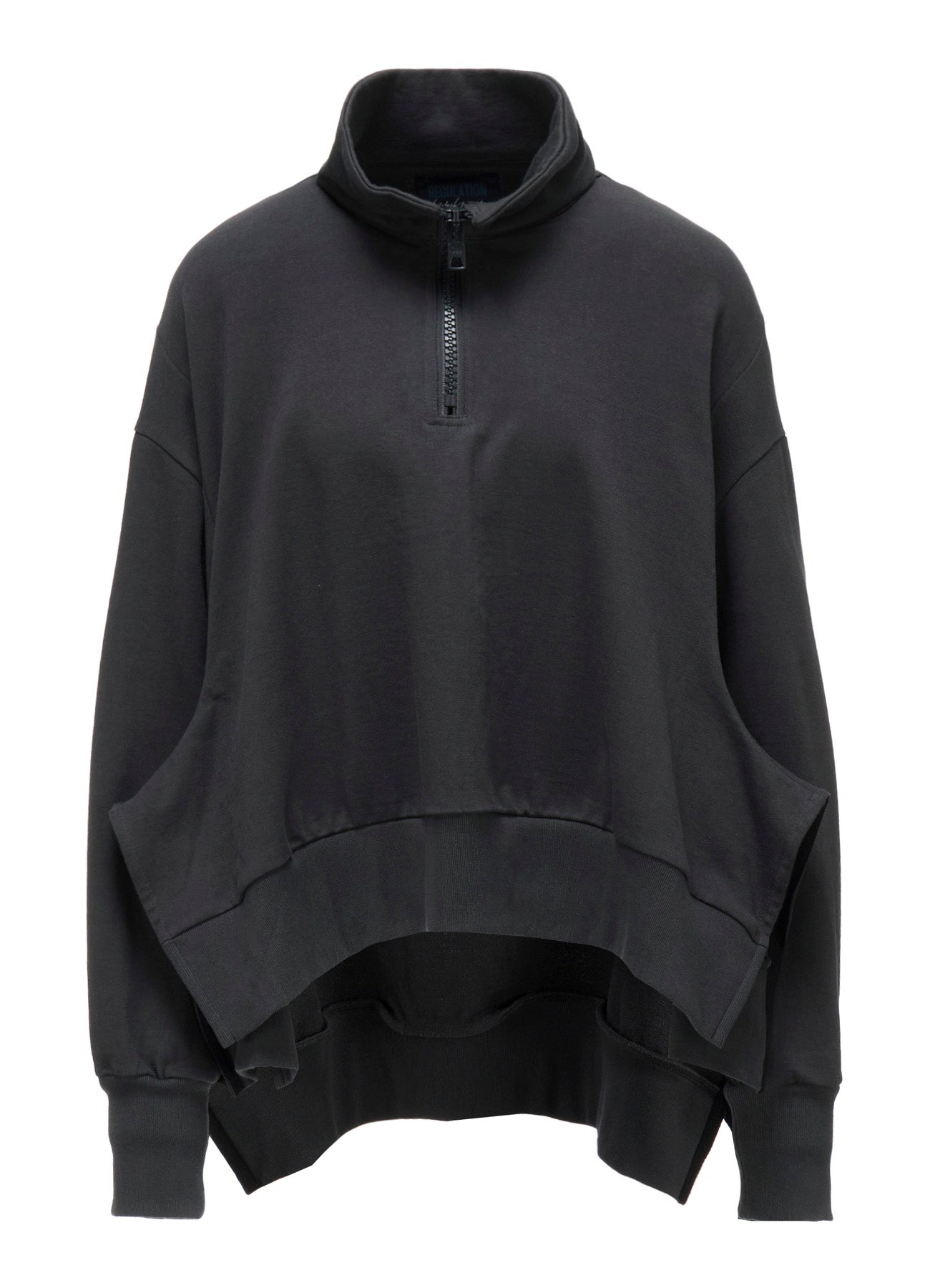 HEAVY WEIGHT FRENCH TERRY FLARED HALF-ZIP PULLOVER