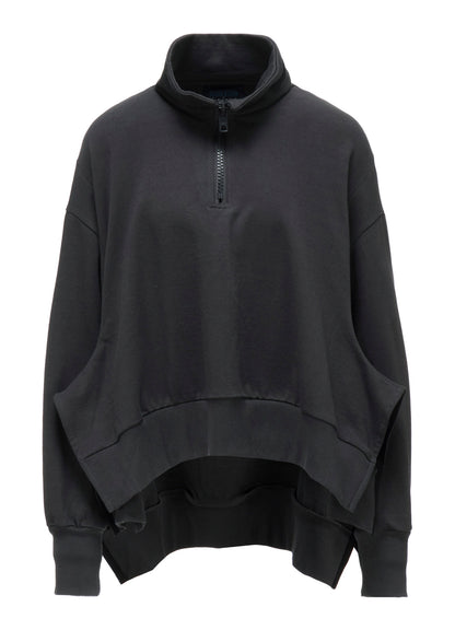 HEAVY WEIGHT FRENCH TERRY FLARED HALF-ZIP PULLOVER