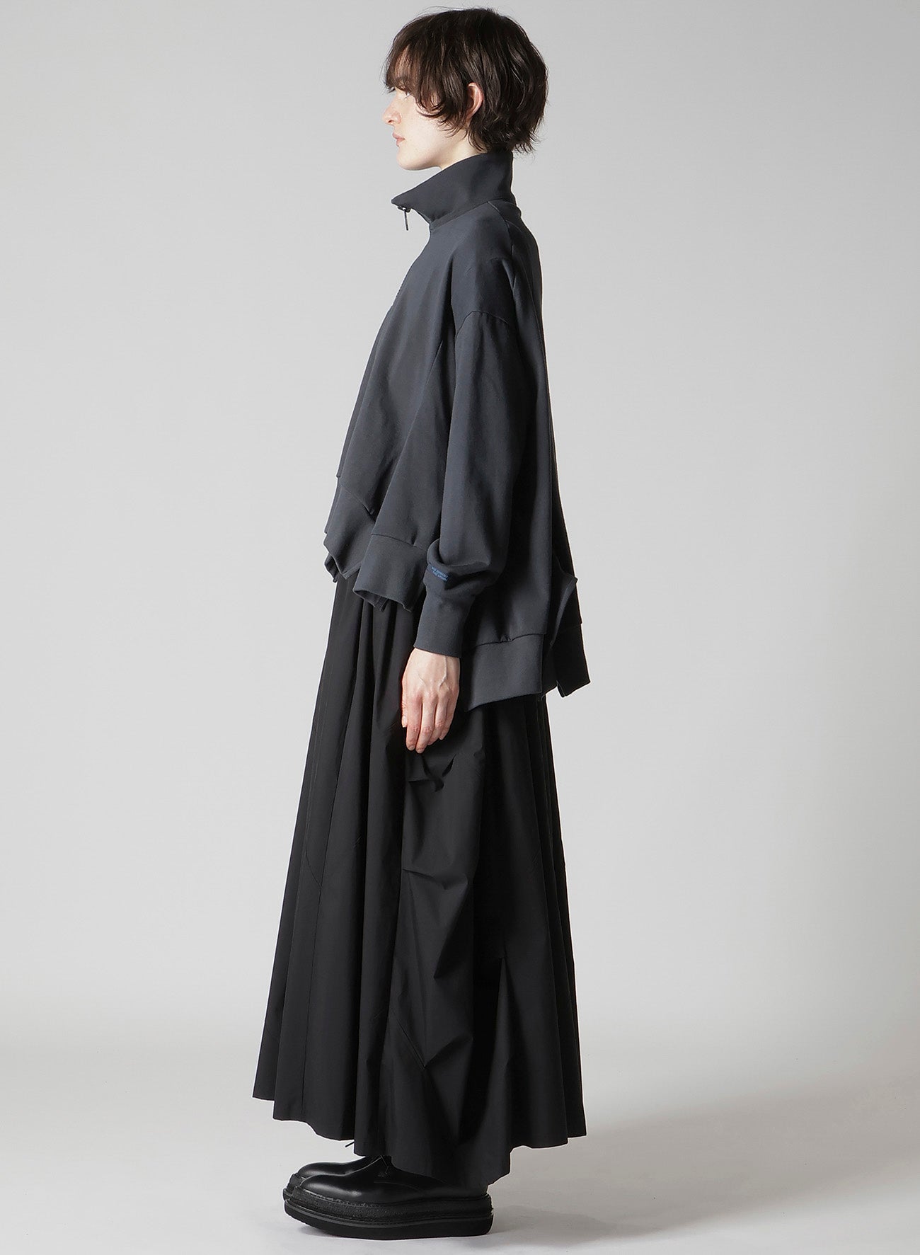 HEAVY WEIGHT FRENCH TERRY FLARED HALF-ZIP PULLOVER