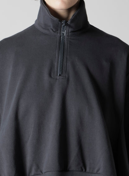 HEAVY WEIGHT FRENCH TERRY FLARED HALF-ZIP PULLOVER