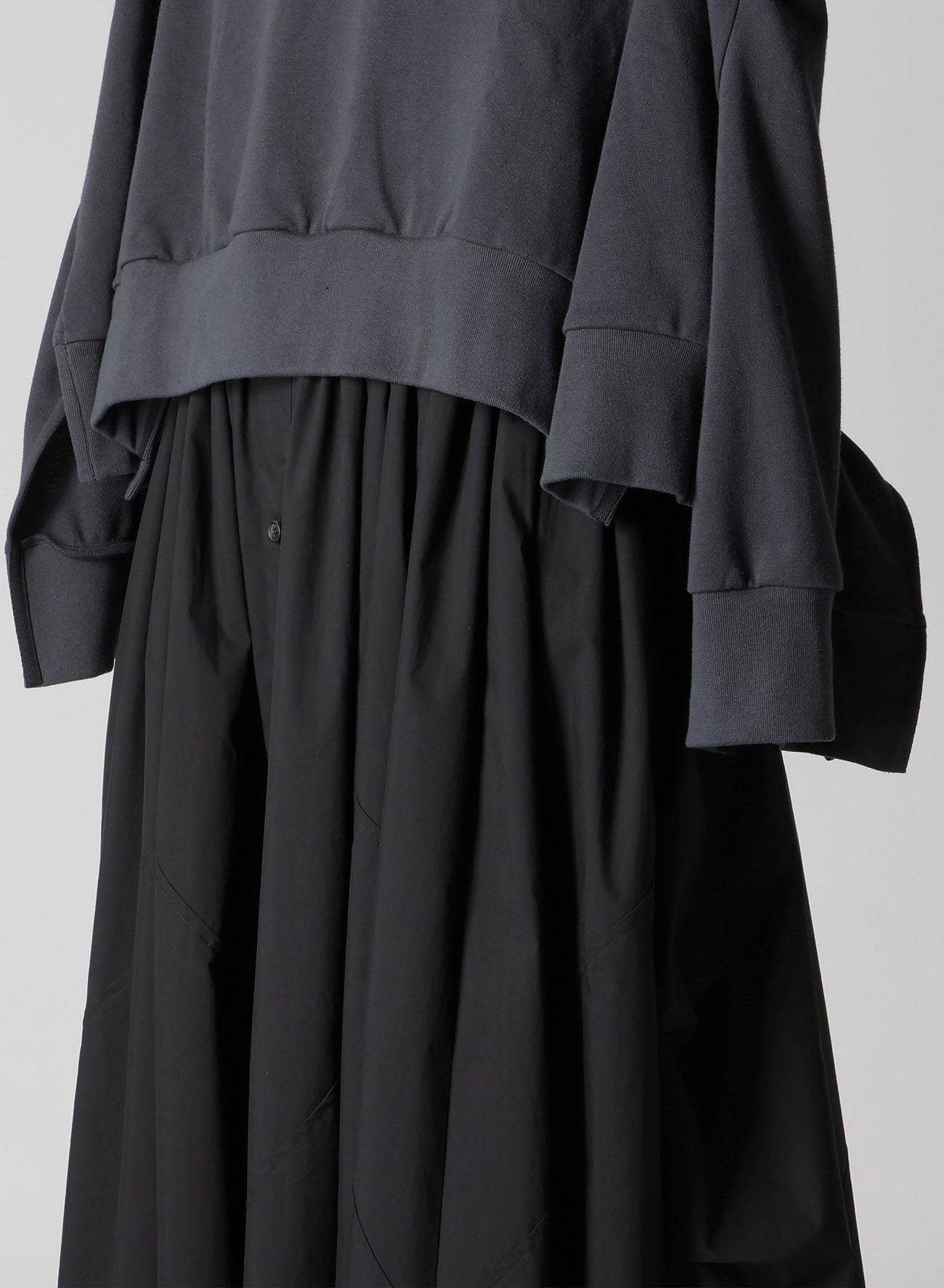 HEAVY WEIGHT FRENCH TERRY FLARED HALF-ZIP PULLOVER