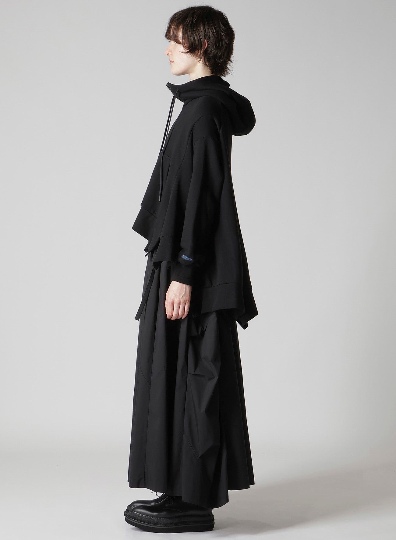 Liy/C FRENCH TERRY FLARED HOODIE – THE SHOP YOHJI YAMAMOTO