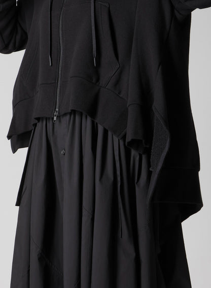 Liy/C FRENCH TERRY FLARED HOODIE