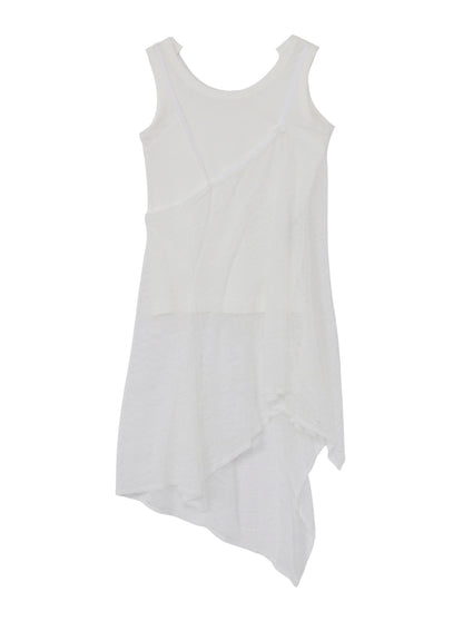 COTTON SINGLE JERSEY LACE TANK TOP