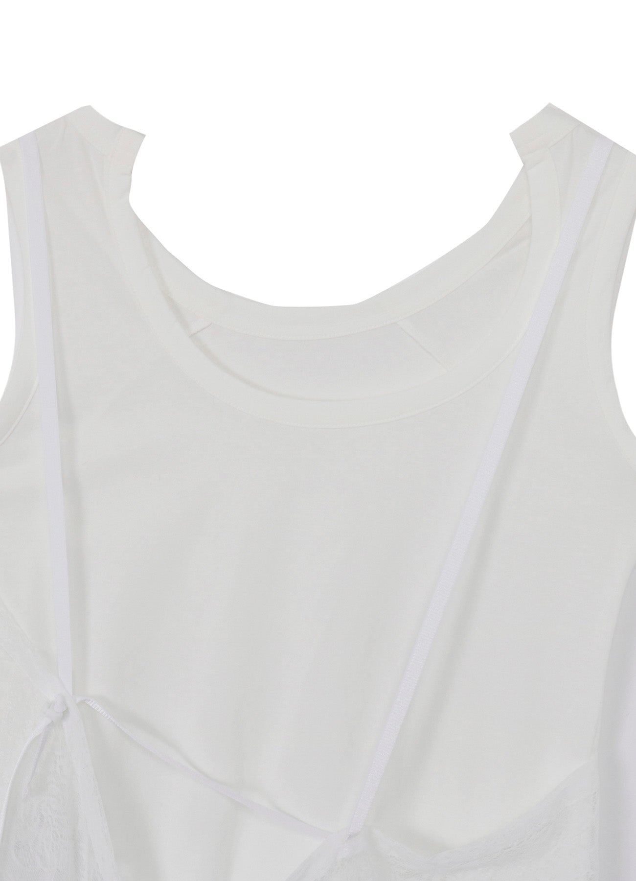 トップス MM COTTON SINGLE JERSEY LACE TANK TOP – THE SHOP YOHJI YAMAMOTO