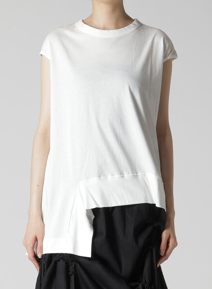 COTTON SINGLE JERSEY V TWISTED T-SHIRT