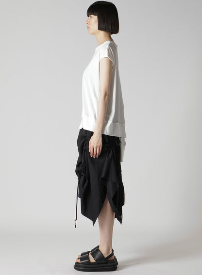 COTTON SINGLE JERSEY V TWISTED T-SHIRT