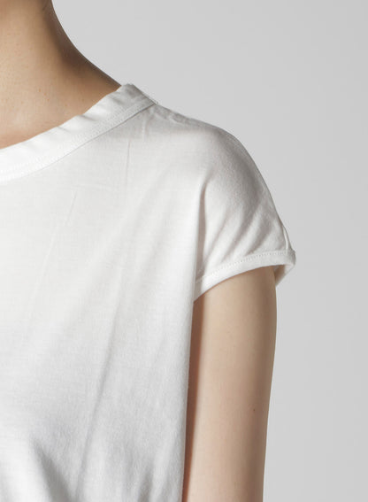 COTTON SINGLE JERSEY V TWISTED T-SHIRT