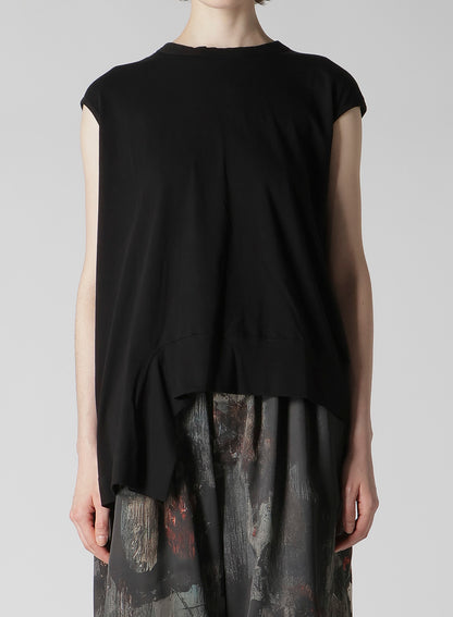 COTTON SINGLE JERSEY V TWISTED T-SHIRT