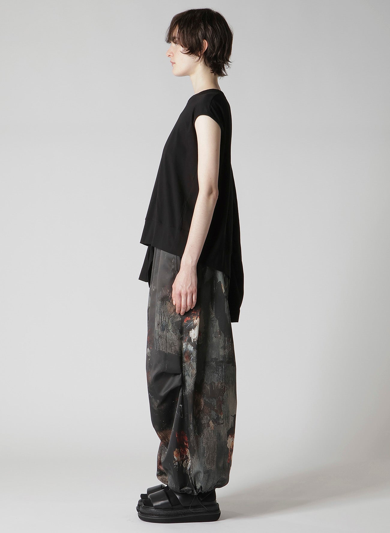 COTTON SINGLE JERSEY V TWISTED T-SHIRT