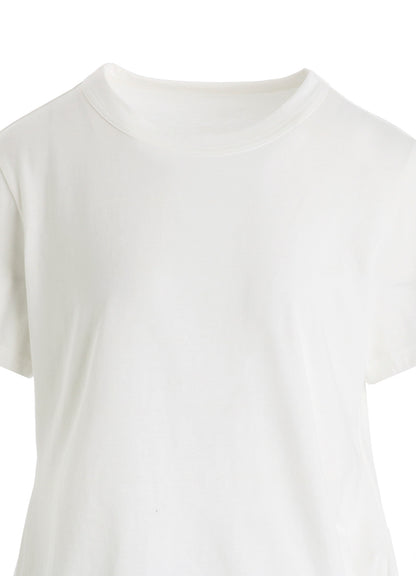 COTTON SINGLE JERSEY V TWISTED T-SHIRT