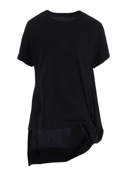 COTTON SINGLE JERSEY V TWISTED T-SHIRT
