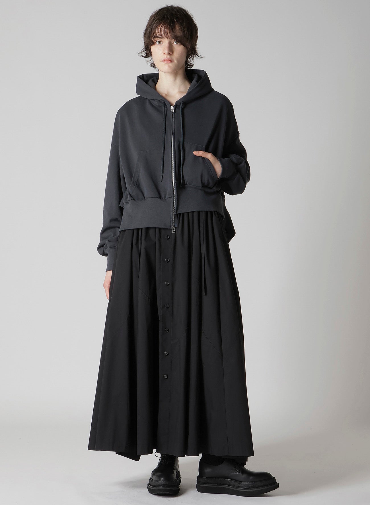 HEAVY WEIGHT FRENCH TERRY UNBALANCED HOODIE