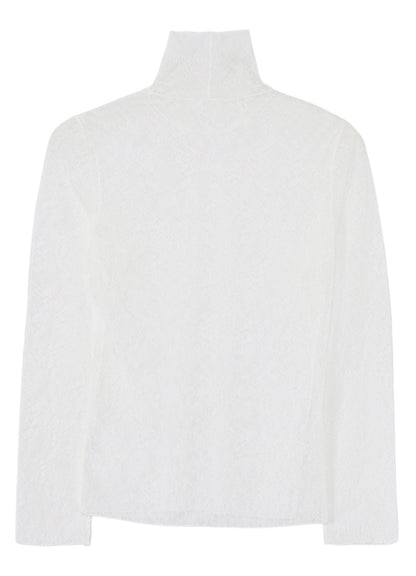 STREACH LACE TURTLENECK