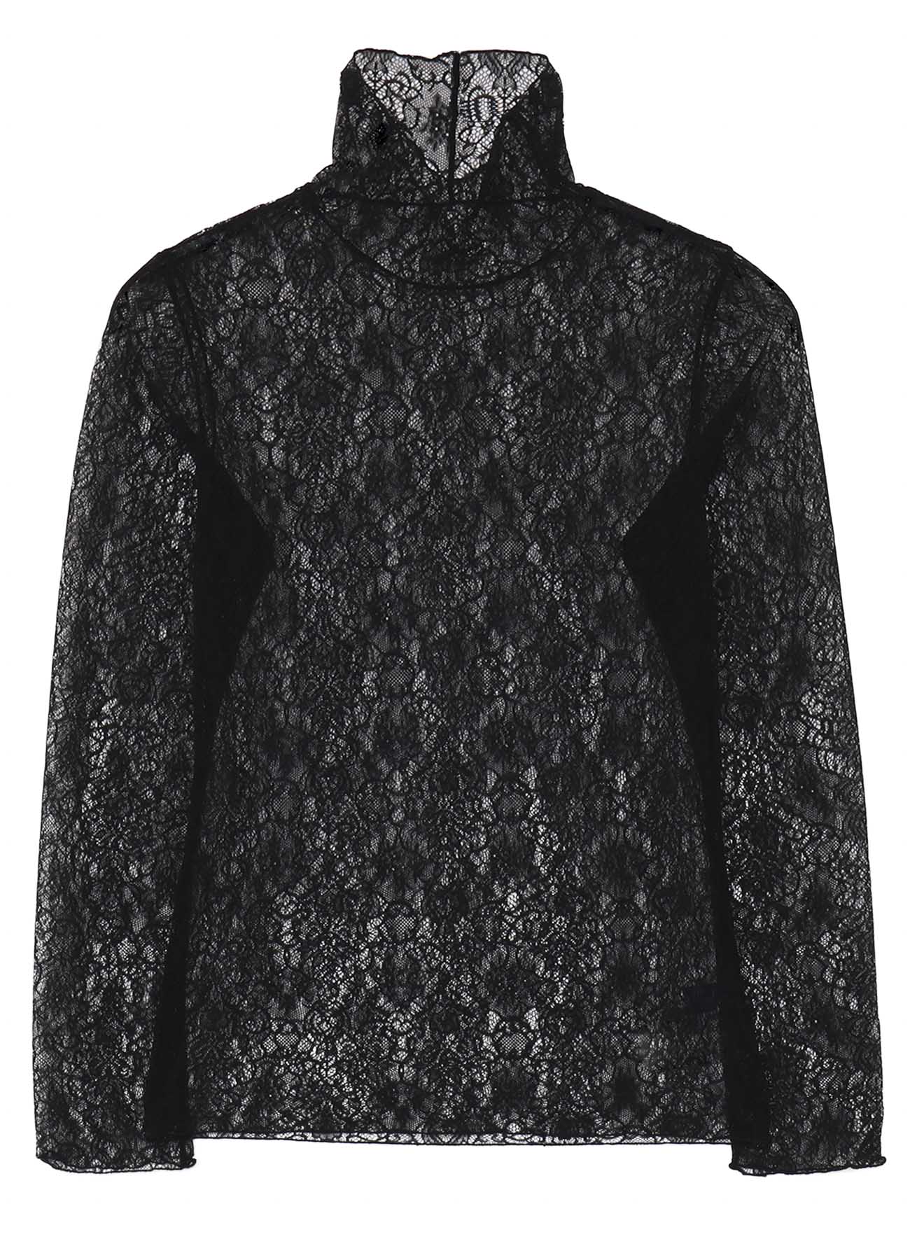 STREACH LACE TURTLENECK