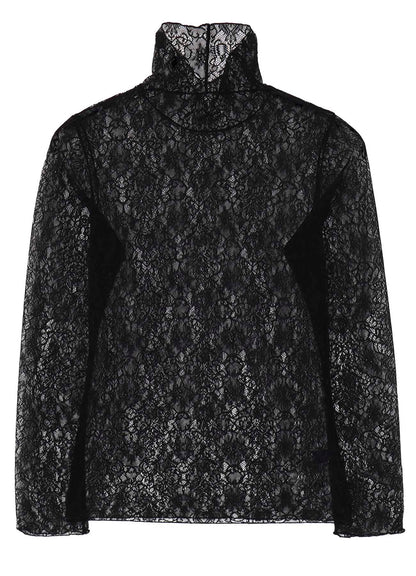 STREACH LACE TURTLENECK
