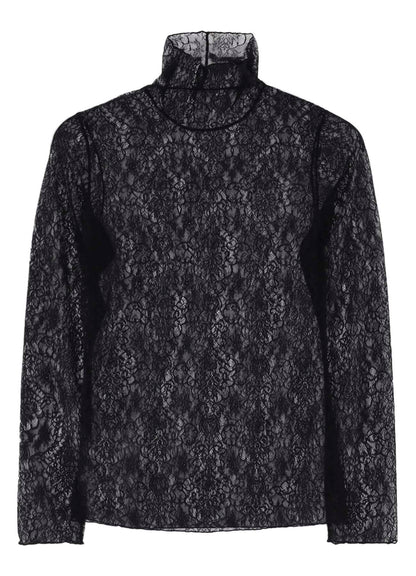 STREACH LACE TURTLENECK
