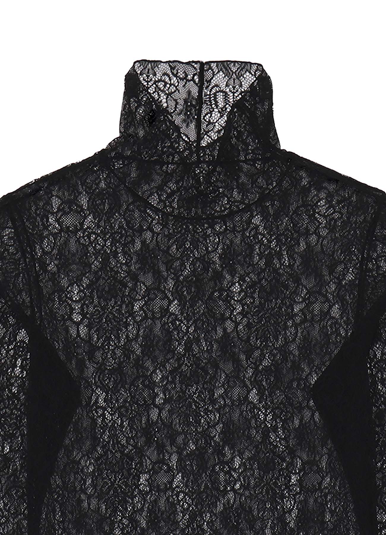 STREACH LACE TURTLENECK