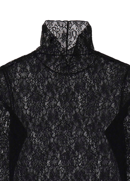 STREACH LACE TURTLENECK