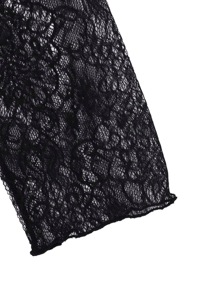 STREACH LACE TURTLENECK