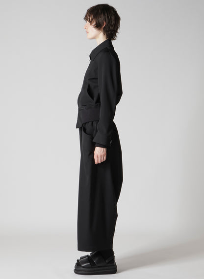 GABARDINE CROPPED BLOUSON