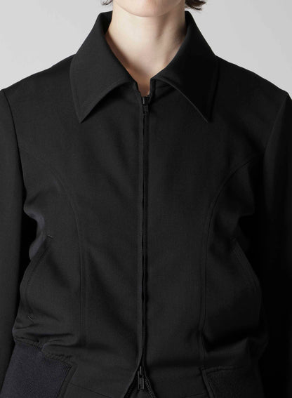 GABARDINE CROPPED BLOUSON