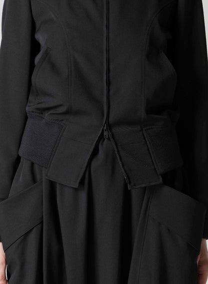 GABARDINE CROPPED BLOUSON