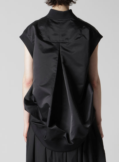 HIGH DENSITY Ny TWILL SLEEVELESS BOMBER JACKET