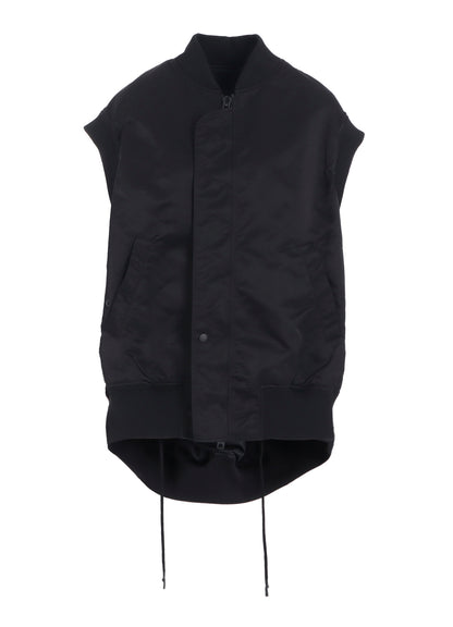 HIGH DENSITY Ny TWILL SLEEVELESS BOMBER JACKET