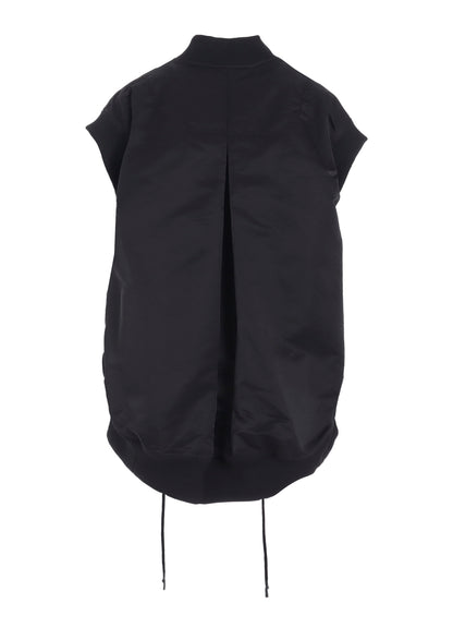 HIGH DENSITY Ny TWILL SLEEVELESS BOMBER JACKET