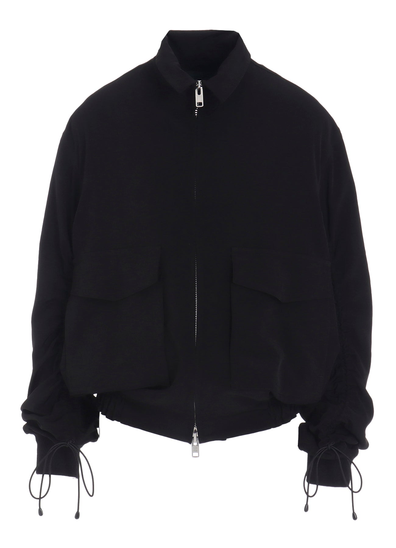 TA/PE CREPE DE CHINE SHIRRING SLEEVE JACKET