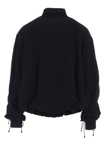 TA/PE CREPE DE CHINE SHIRRING SLEEVE JACKET