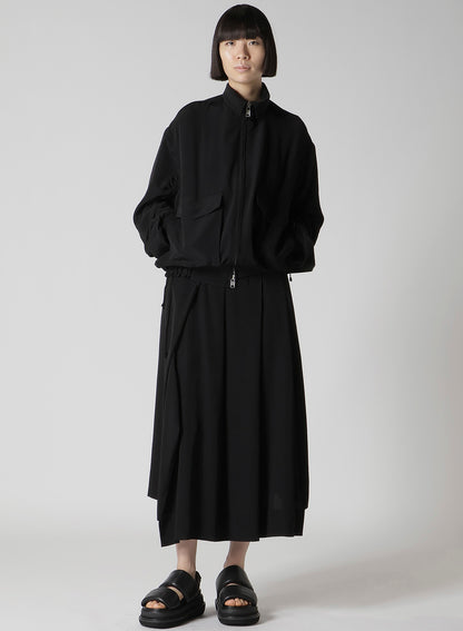TA/PE CREPE DE CHINE SHIRRING SLEEVE JACKET