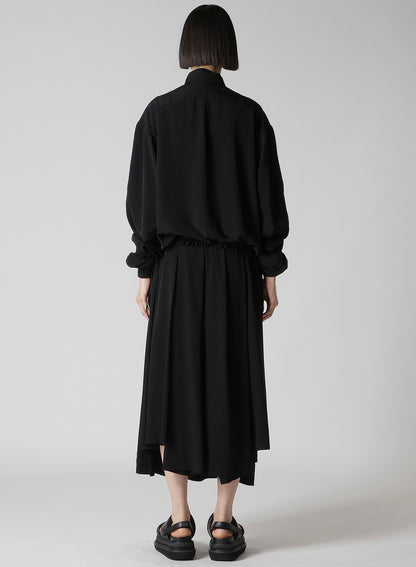 TA/PE CREPE DE CHINE SHIRRING SLEEVE JACKET