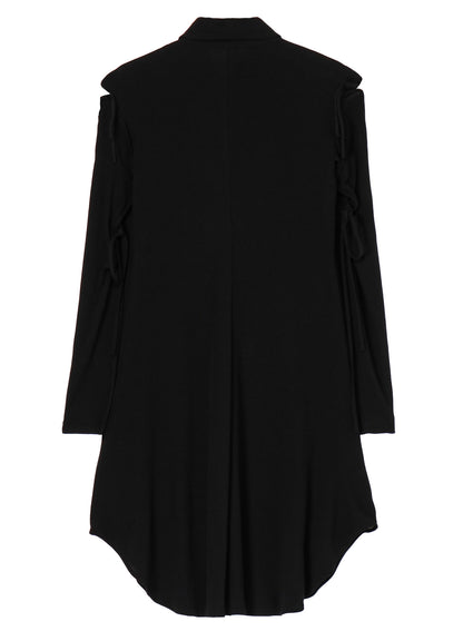 SUPIMA HIGH-TWISTED MILANO RIB DECONSTRUCTED RIBBON DRESS