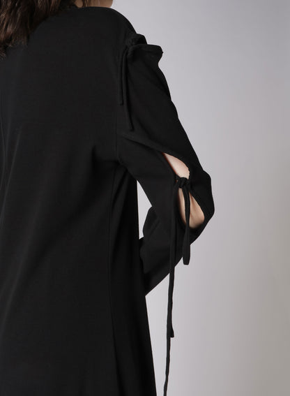SUPIMA HIGH-TWISTED MILANO RIB DECONSTRUCTED RIBBON DRESS