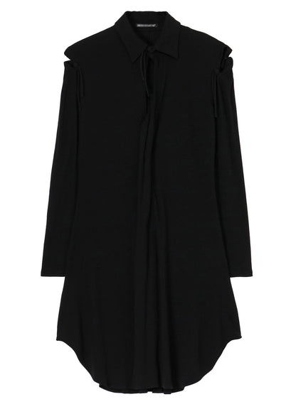 SUPIMA HIGH-TWISTED MILANO RIB DECONSTRUCTED RIBBON DRESS