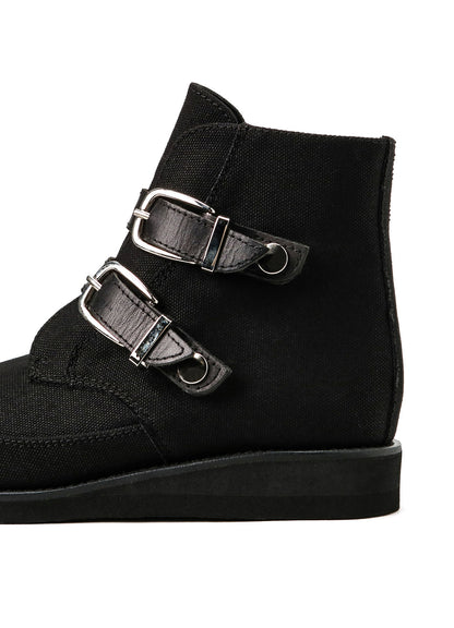 CANVAS B DOUBLE STRAPS BOOTS