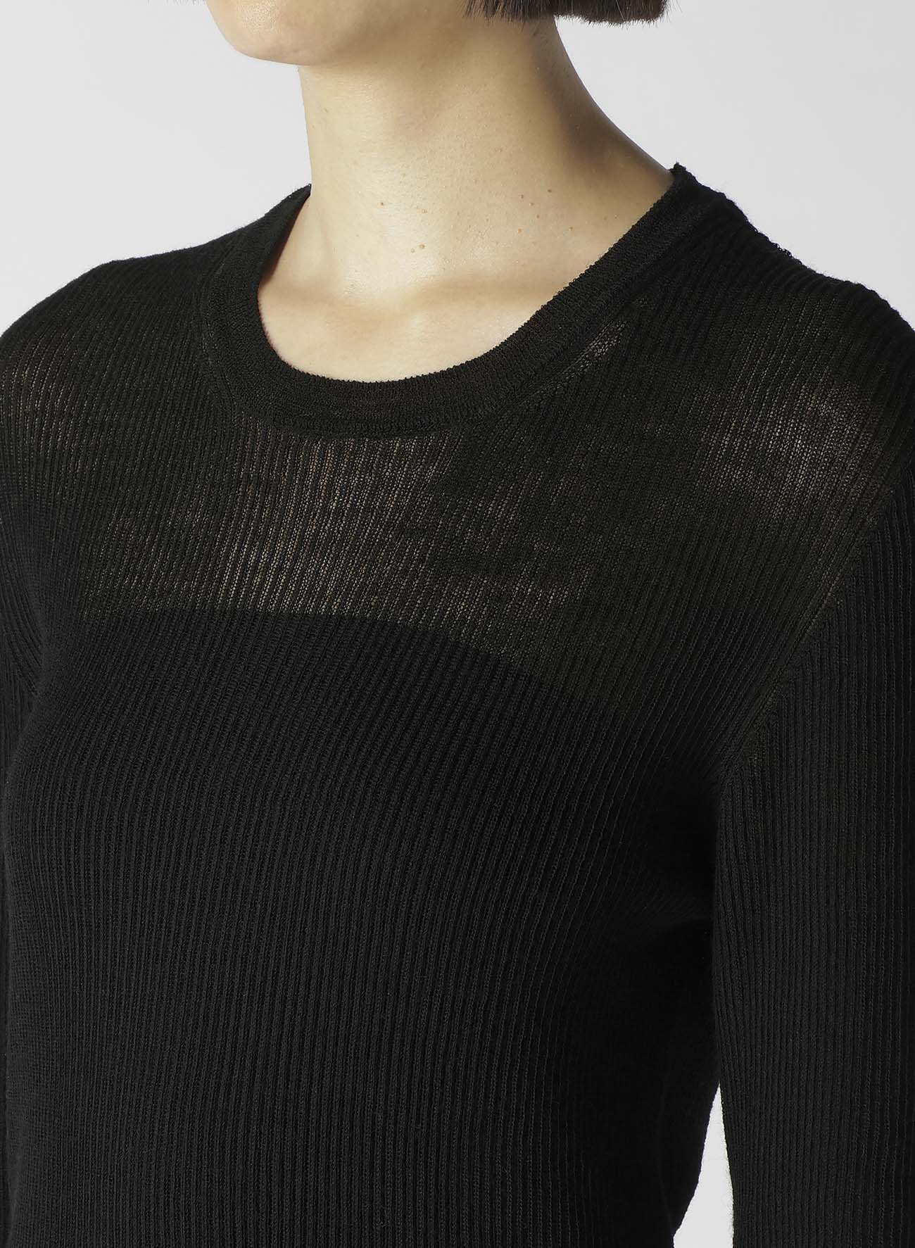 12G2P RIB ROUND NECK LONG SLV PULLOVER