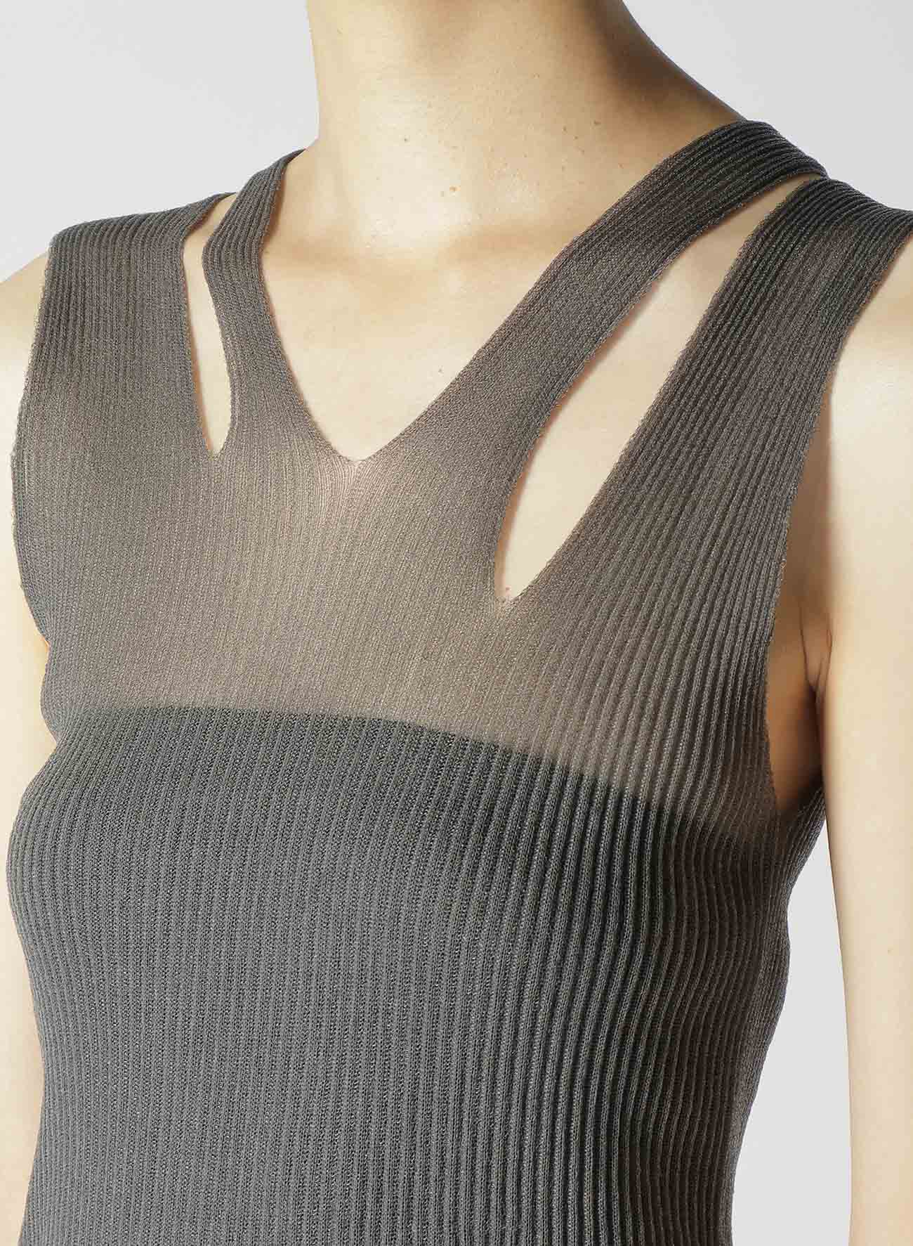 12G 3*3 RIB collections SLEEVELESS TOP A