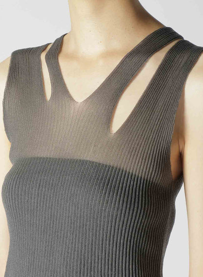 12G 3*3 RIB collections SLEEVELESS TOP A