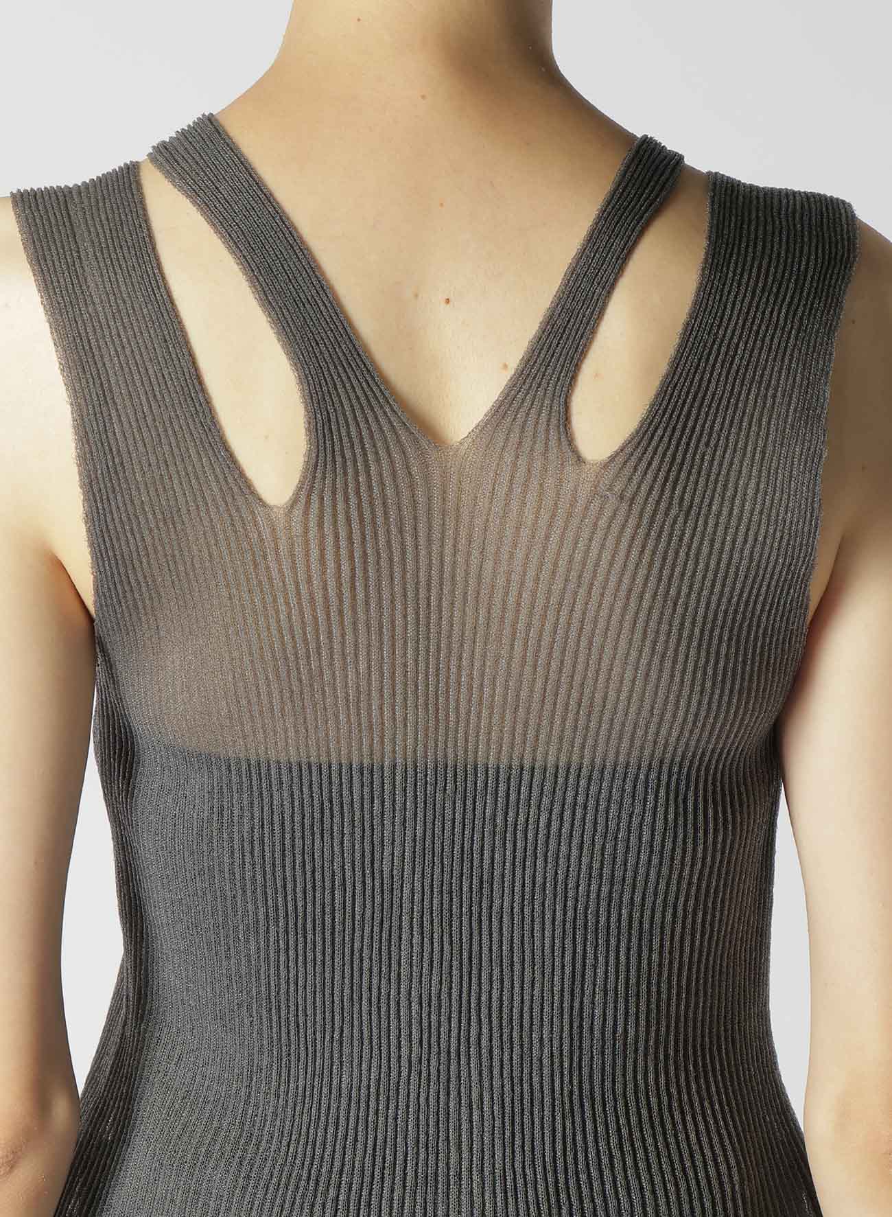 12G 3*3 RIB collections SLEEVELESS TOP A