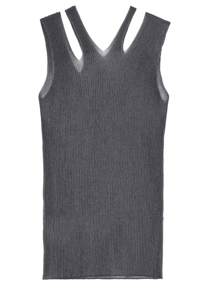 12G 3*3 RIB collections SLEEVELESS TOP A