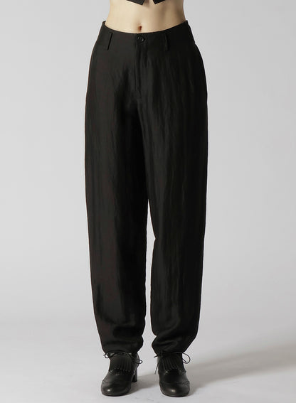 HIGH TWISTED GABARDINE LOW-RISE BASIC PANTS