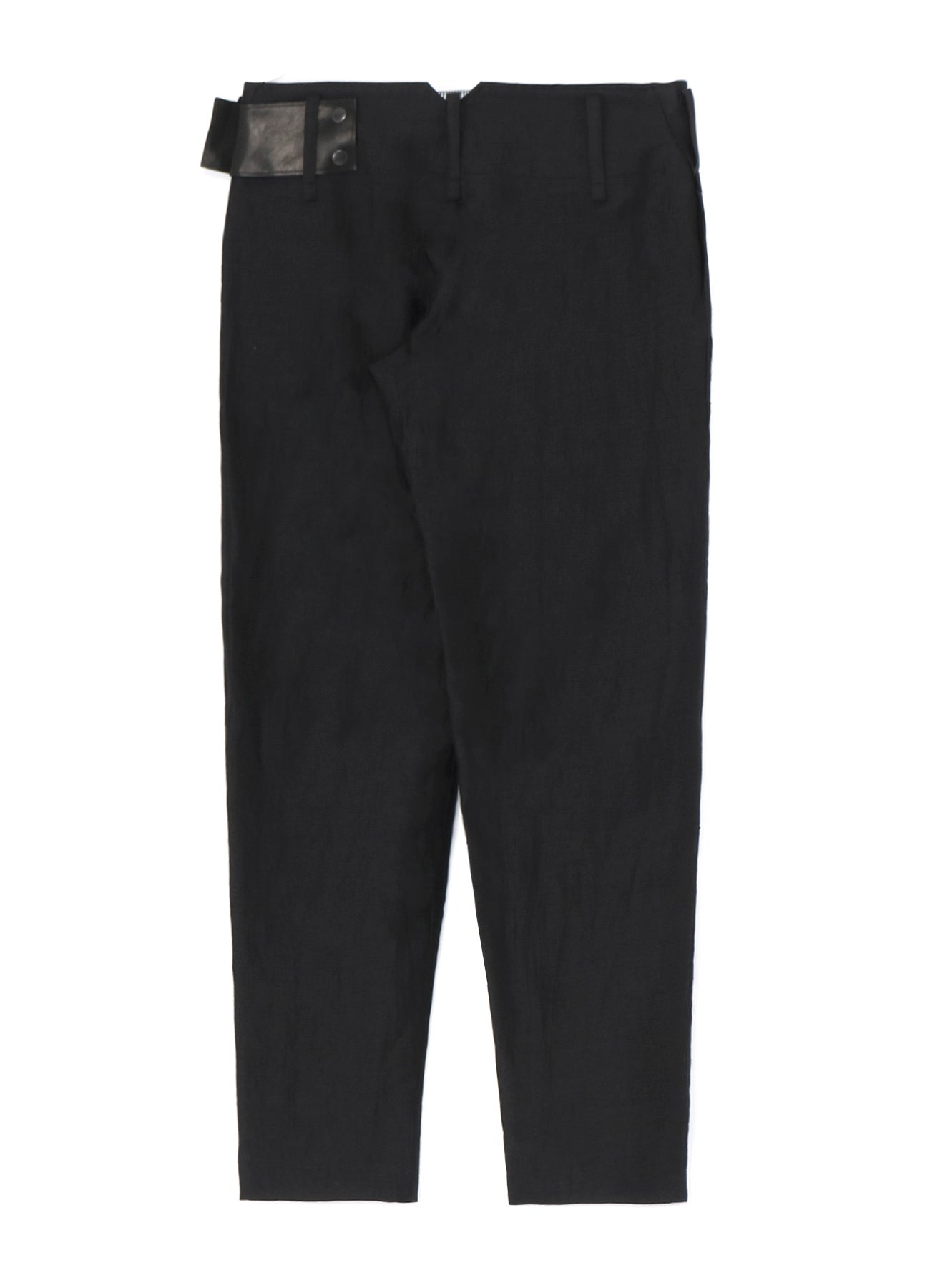 HIGH TWISTED GABARDINE LOW-RISE BELTED PANTS