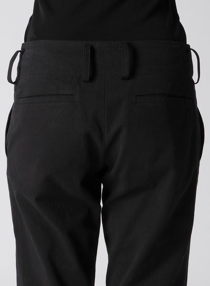 30/-COTTON TWILL LOW-RISE STRAIGHT FIT PANTS