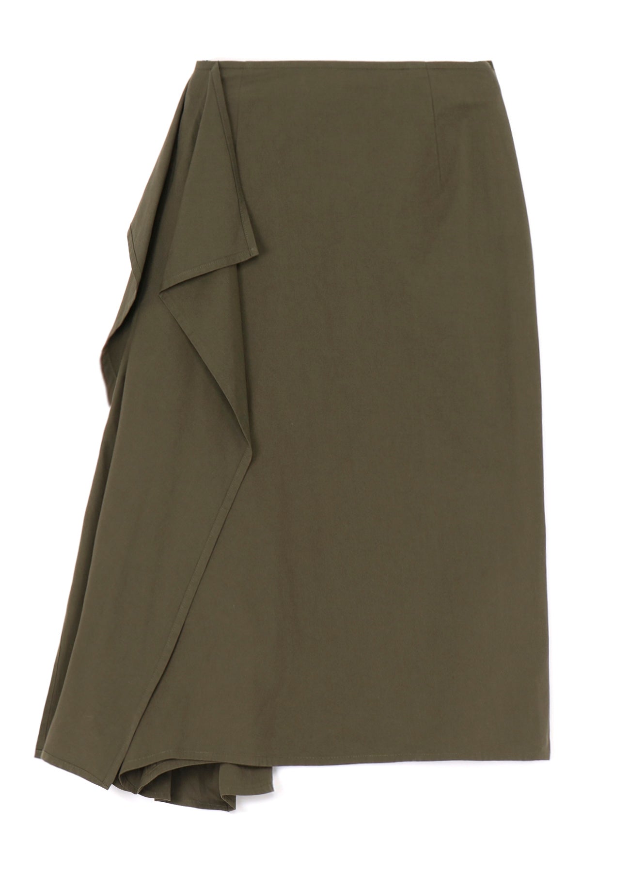 30/-COTTON TWILL DRAPE DETAIL SKIRT PANTS