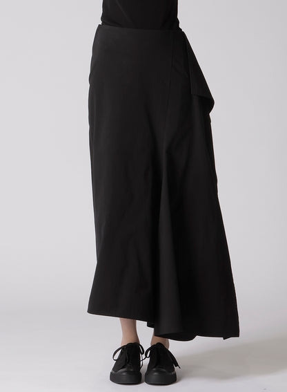 30/-COTTON TWILL DRAPE DETAIL SKIRT PANTS