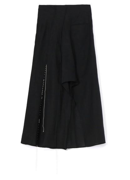 LINEN CLOTH L ROUND HEM SKIRT